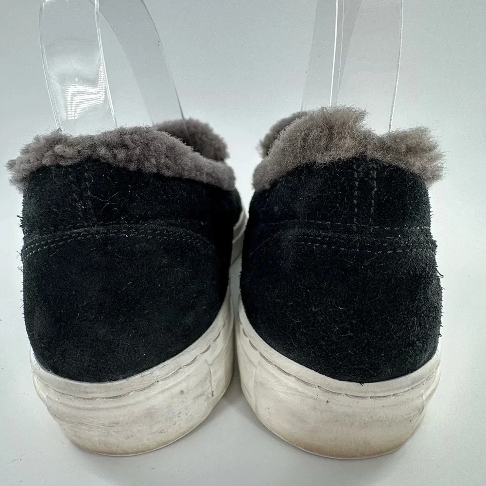 M Gemí womens flats size 37.5 black Italian suede cozy fashion sneakers